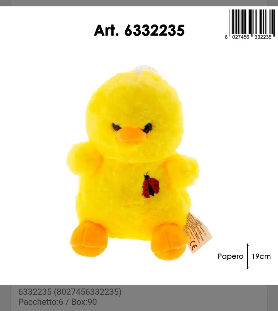 PULCINO PELUCHES 19 CM