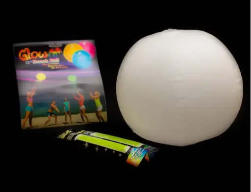 PALLONE GONFIABILE 30 CM INSERENDO IL BASTONCINO LUMINOSO SI ILLUMINA COMPLETAMENTE