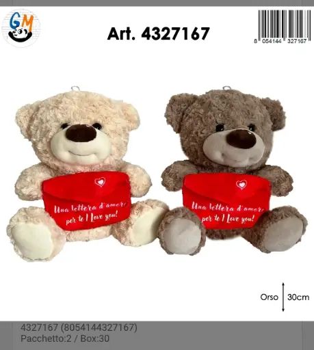 ORSO C/PORTA LETTERA 