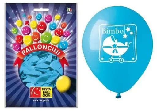 20 Palloncini azzurri nascita 